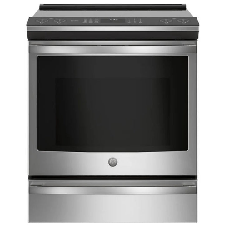 GE Profile PCHS920YM3FS Induction Range, 5.3 cu. ft. Oven, 30" Slide-In Width, True European Convection, 5 Induction Burners, Storage Drawer, Self Clean, 3,700W Power Boil, Stainless Steel, Temp Probe