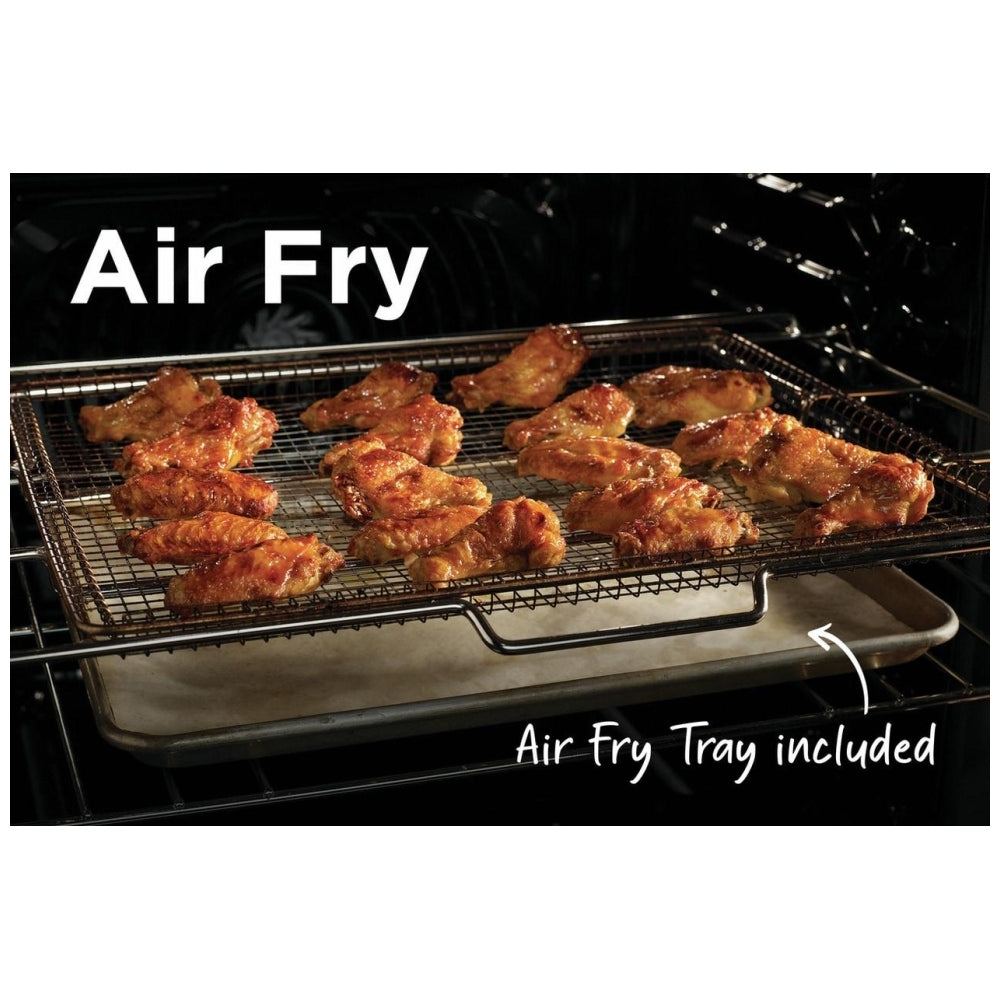 Frigidaire Professional PCWD3080AF Double Wall Oven, 30 inch Exterior Width, Both Ovens Convection, Self Clean, 10.6 cu. ft. Capacity, Temperature Probe, Air Fry, Stainless Steel colour True Convection, Air Fry (Tray Included), Steam Cooking, Telescopic G