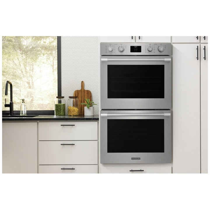 Frigidaire Professional PCWD3080AF Double Wall Oven, 30 inch Exterior Width, Both Ovens Convection, Self Clean, 10.6 cu. ft. Capacity, Temperature Probe, Air Fry, Stainless Steel colour True Convection, Air Fry (Tray Included), Steam Cooking, Telescopic G