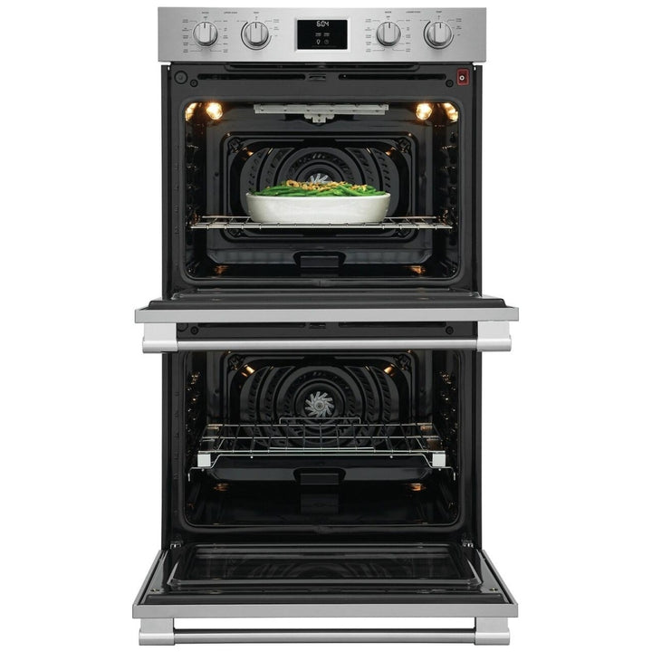 Frigidaire Professional PCWD3080AF Double Wall Oven, 30 inch Exterior Width, Both Ovens Convection, Self Clean, 10.6 cu. ft. Capacity, Temperature Probe, Air Fry, Stainless Steel colour True Convection, Air Fry (Tray Included), Steam Cooking, Telescopic G