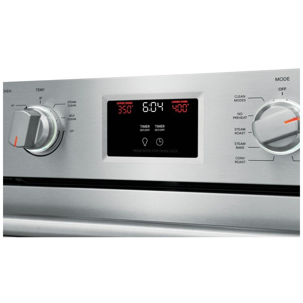 Frigidaire Professional PCWD3080AF Double Wall Oven, 30 inch Exterior Width, Both Ovens Convection, Self Clean, 10.6 cu. ft. Capacity, Temperature Probe, Air Fry, Stainless Steel colour True Convection, Air Fry (Tray Included), Steam Cooking, Telescopic G