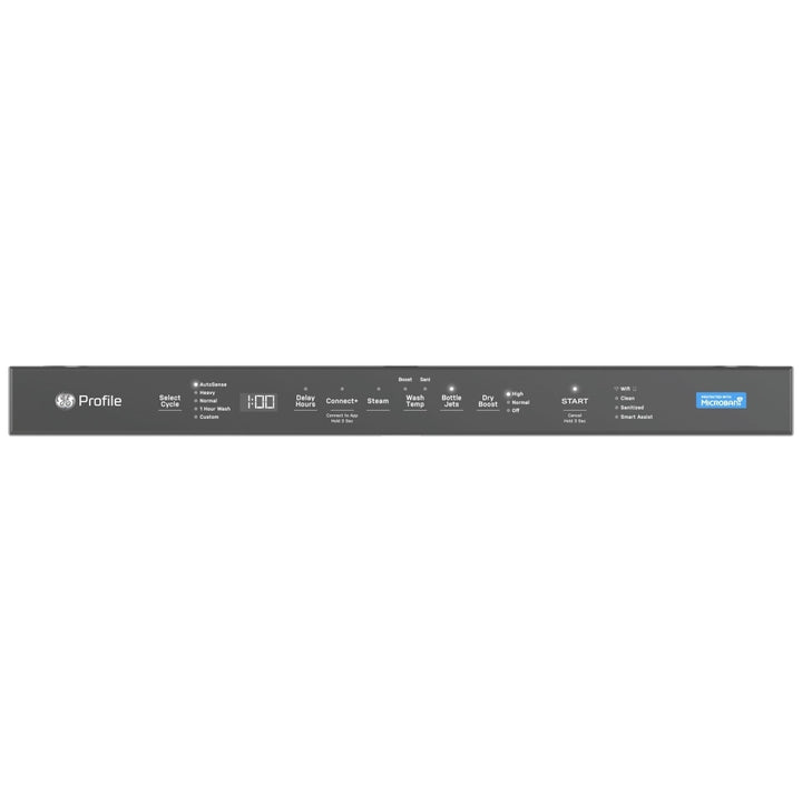 GE Profile PDP715SYVFS Dishwasher, 24 inch Exterior Width, 44 dB Decibel Level, Stainless Steel (Interior), 6 Wash Cycles, 16 Capacity (Place Settings), Wifi Enabled, Stainless Steel color Dry Boost, Steam Sani, and Microban Antimicrobial Technology