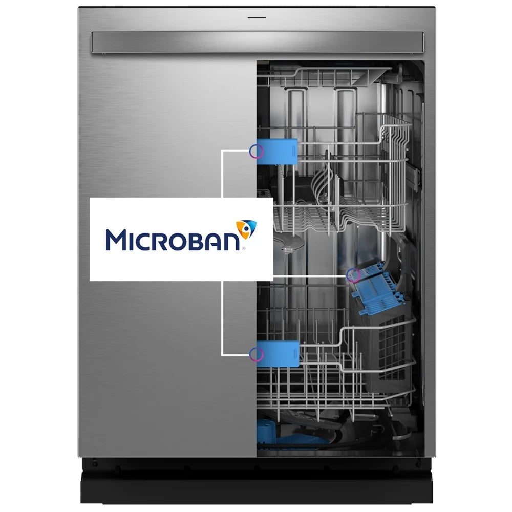 GE Profile PDT705SYWFS Dishwasher, 24 inch Exterior Width, 45 dB Decibel Level, Fully Integrated, Stainless Steel (Interior), 6 Wash Cycles, 16 Capacity (Place Settings), Hard Food Disposal, Wifi Enabled, Stainless Steel color
