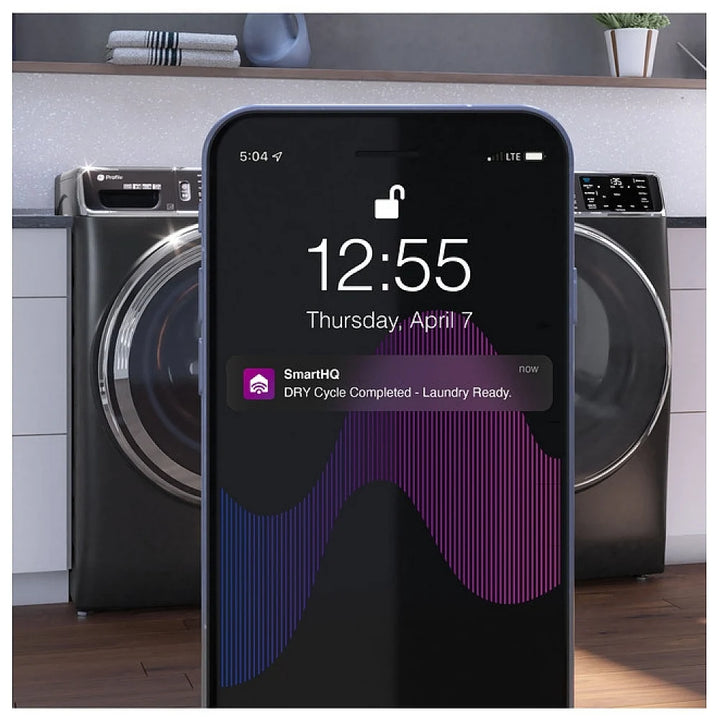 GE Profile PFD87ESMVRS Electric Dryer, 7.8 cu. ft. Dryer Capacity, Steam Clean, 5 Temperature Settings, Stackable, Steel Drum, Wifi Enabled, Sapphire Blue color