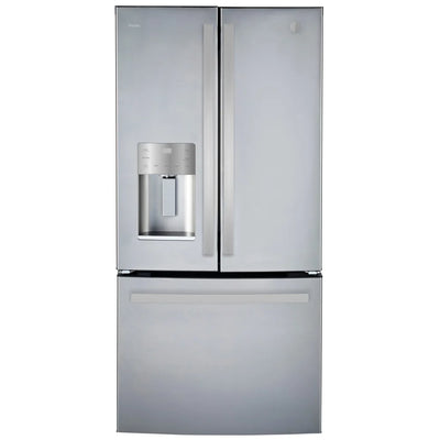 GE Profile PFE24HYRCFS French Door Refrigerator, 33 inch Width, 24.8 cu. ft. Capacity, Water Dispenser (Exterior), Ice Dispenser (Thru Door), ENERGY STAR Certified, Stainless Steel colour