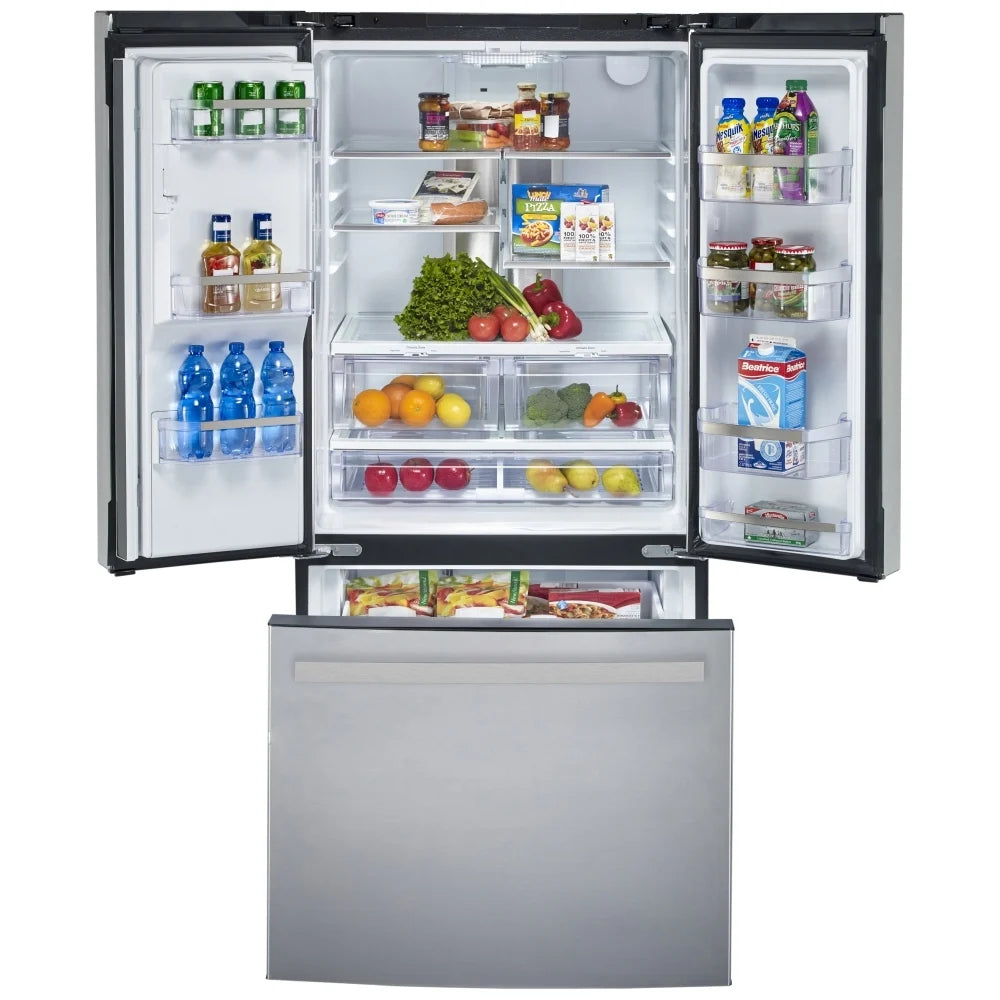 GE Profile PFE24HYRCFS French Door Refrigerator, 33 inch Width, 24.8 cu. ft. Capacity, Water Dispenser (Exterior), Ice Dispenser (Thru Door), ENERGY STAR Certified, Stainless Steel colour