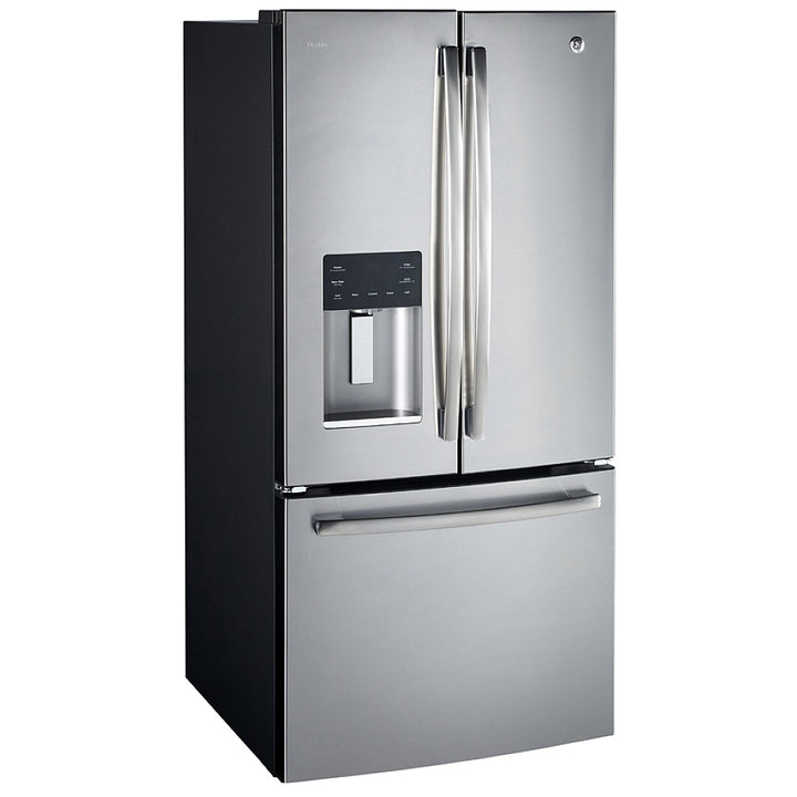 GE Profile 33" 24.8 Cu. Ft. French Door Refrigerator with Water & Ice Dispenser (PFE24HYRPKFS) - Stainless