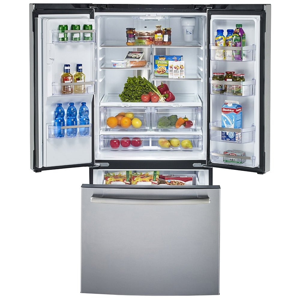 GE Profile 33" 24.8 Cu. Ft. French Door Refrigerator with Water & Ice Dispenser (PFE24HYRPKFS) - Stainless