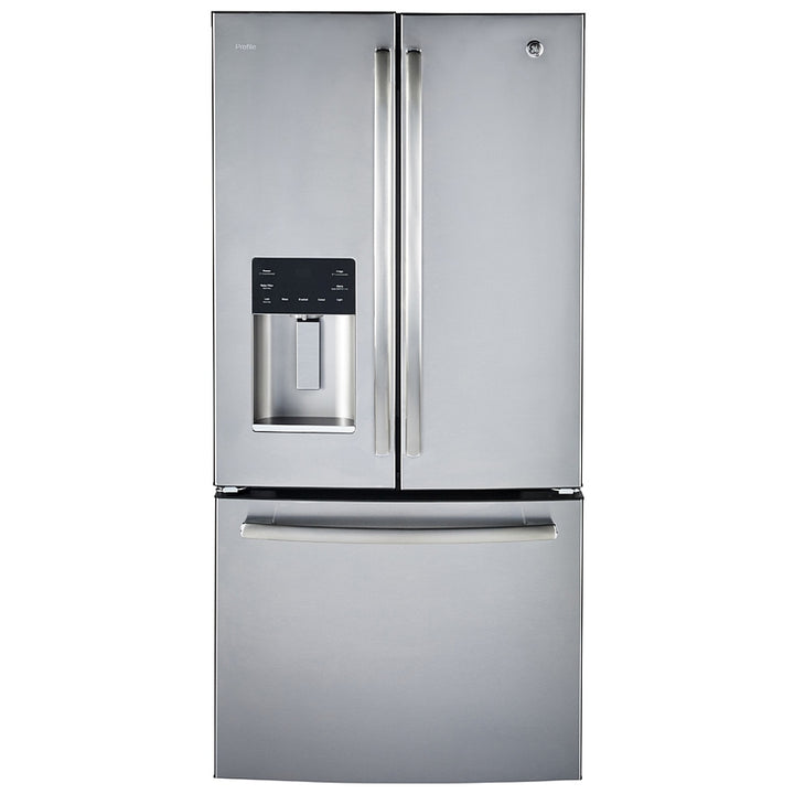 GE Profile 33" 24.8 Cu. Ft. French Door Refrigerator with Water & Ice Dispenser (PFE24HYRPKFS) - Stainless