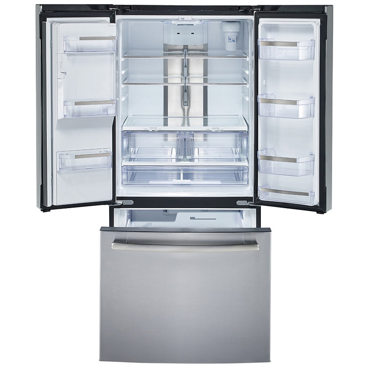 GE Profile 33" 24.8 Cu. Ft. French Door Refrigerator with Water & Ice Dispenser (PFE24HYRPKFS) - Stainless