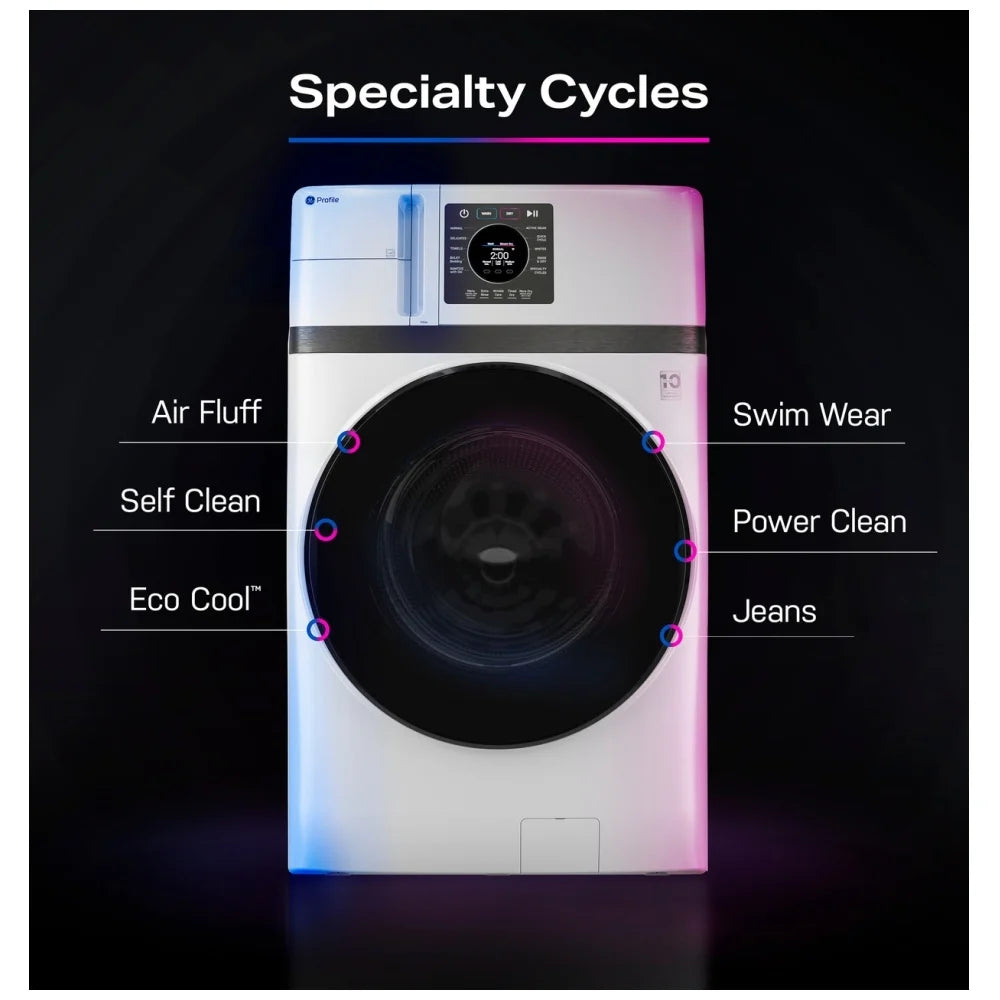 GE PFQ83HSSWWW All-in-One Washer Dryer Combo – Open Box | 5.0 Cu Ft | Ventless