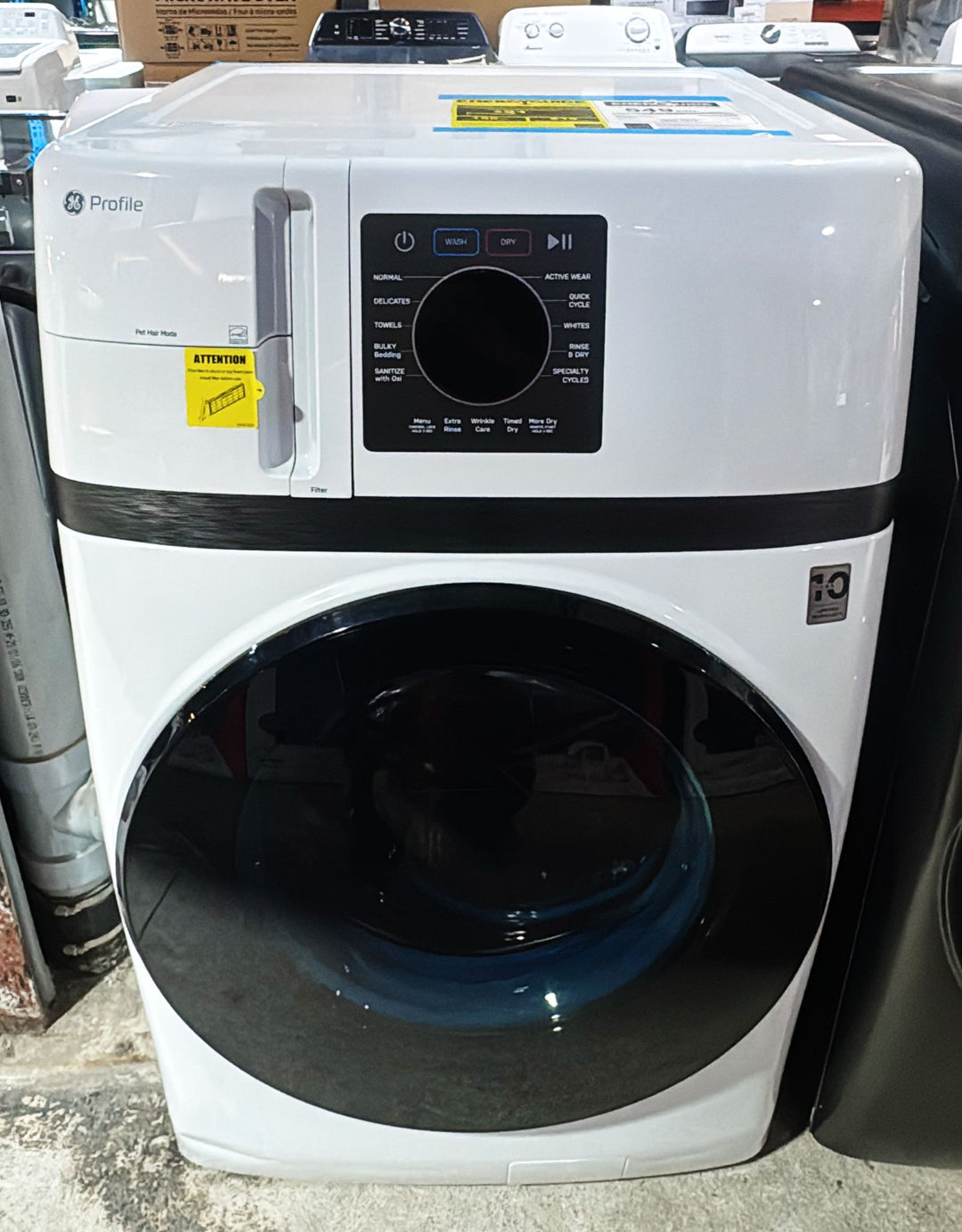 GE PFQ83HSSWWW All-in-One Washer Dryer Combo – Open Box | 5.0 Cu Ft | Ventless