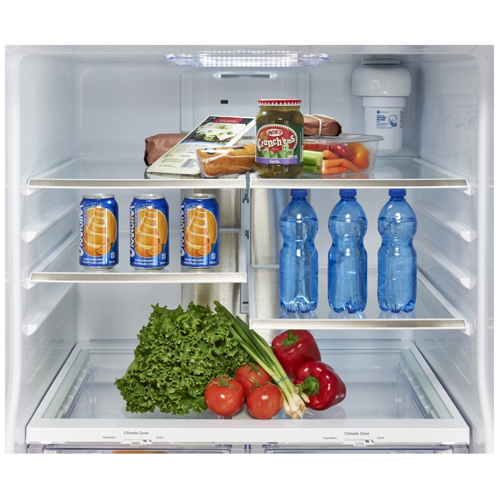 GE 30" 21 Cu. Ft. French Door Refrigerator with Water Dispenser (PNE21NYRKFS) - Stainless Steel