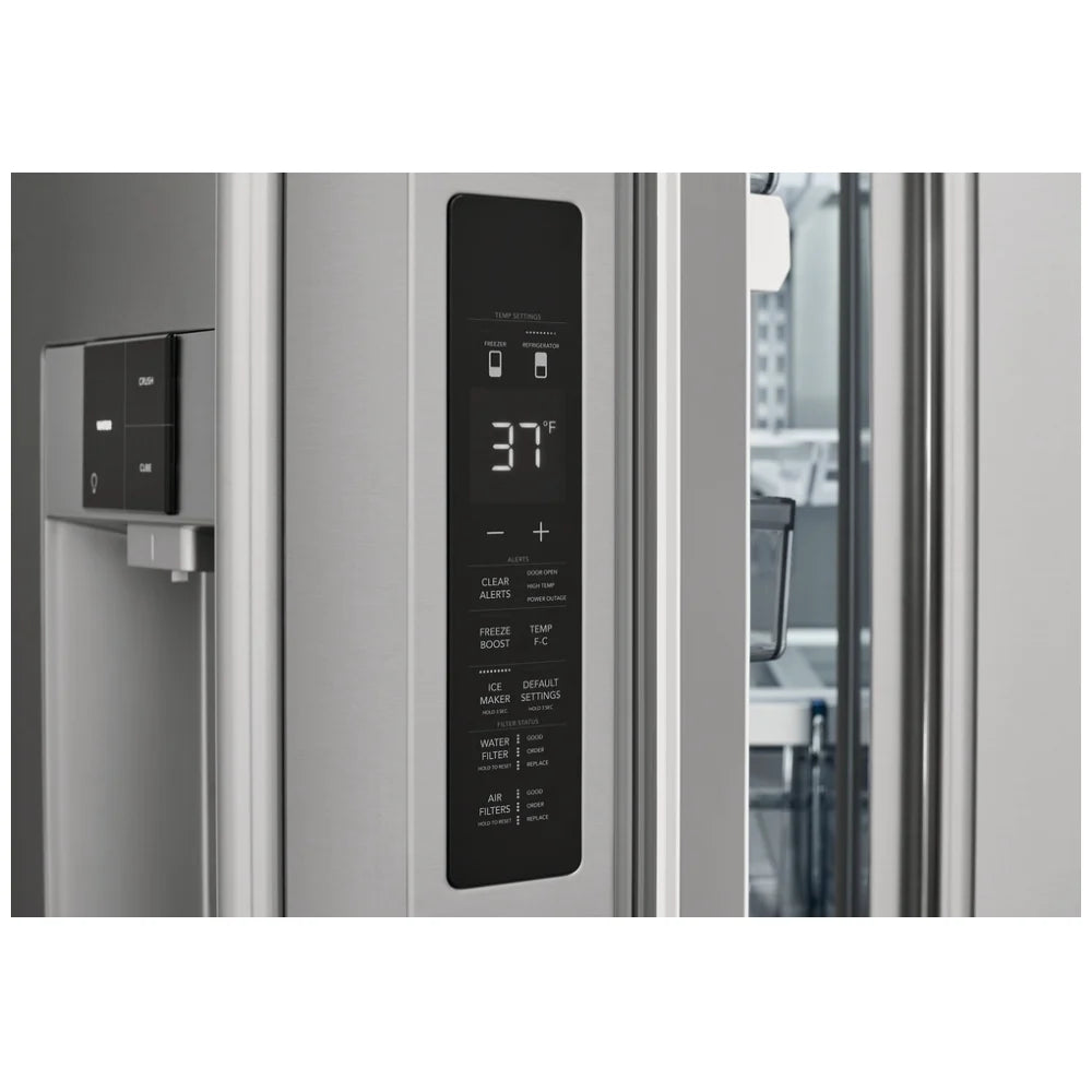 Frigidaire Professional PRFC2383AF Counter Depth French Door Refrigerator, 36 inch Width, 22.6 cu. ft. Capacity, Counter Depth, Water Dispenser (Exterior), Ice Dispenser (Thru Door), ENERGY STAR Certified, Stainless Steel colour
