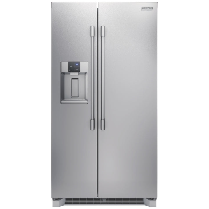 Frigidaire Professional PRSC2222AF Side by Side Refrigerator, 36 inch Width, Counter Depth, Ice Dispenser (Thru Door), Water Dispenser (Exterior), 22.3 cu. ft. Capacity, ENERGY STAR Certified, Stainless Steel colour