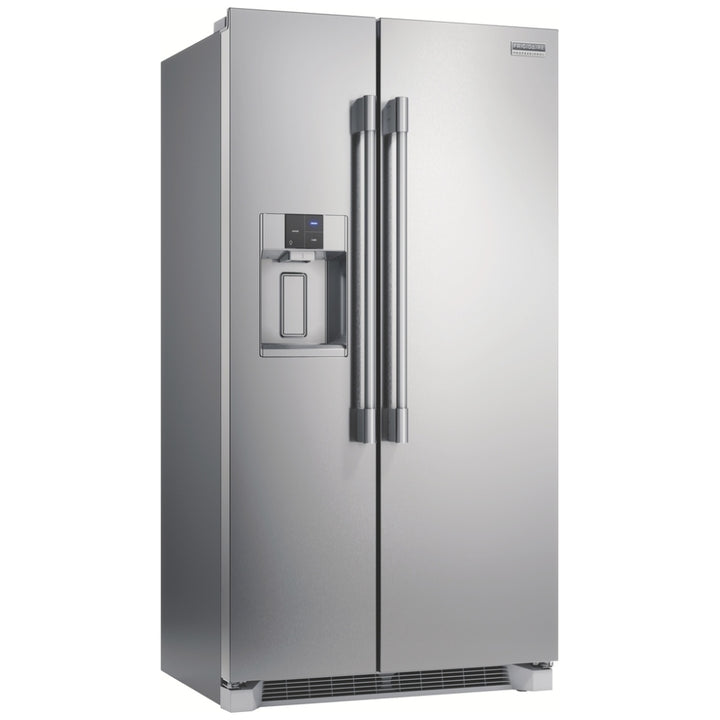 Frigidaire Professional PRSC2222AF Side by Side Refrigerator, 36 inch Width, Counter Depth, Ice Dispenser (Thru Door), Water Dispenser (Exterior), 22.3 cu. ft. Capacity, ENERGY STAR Certified, Stainless Steel colour