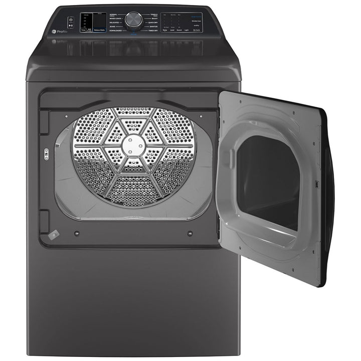 GE Profile PTD60EBMRDG Dryer, 26 31/32" Width, Electric Dryer, 7.4 cu. ft. cu. ft., Steam Clean,