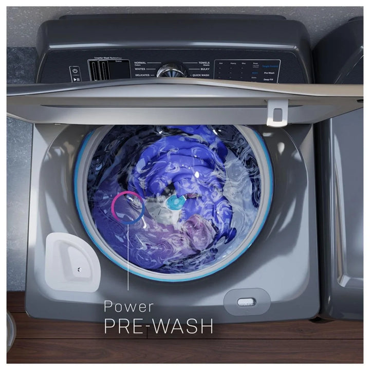 GE Profile PTW700BPTDG Top Load Washer, 27 7/8" Width, ENERGY STAR Certified, 6.2 cu. ft. Capacity, 10+3, Diamond Grey colour