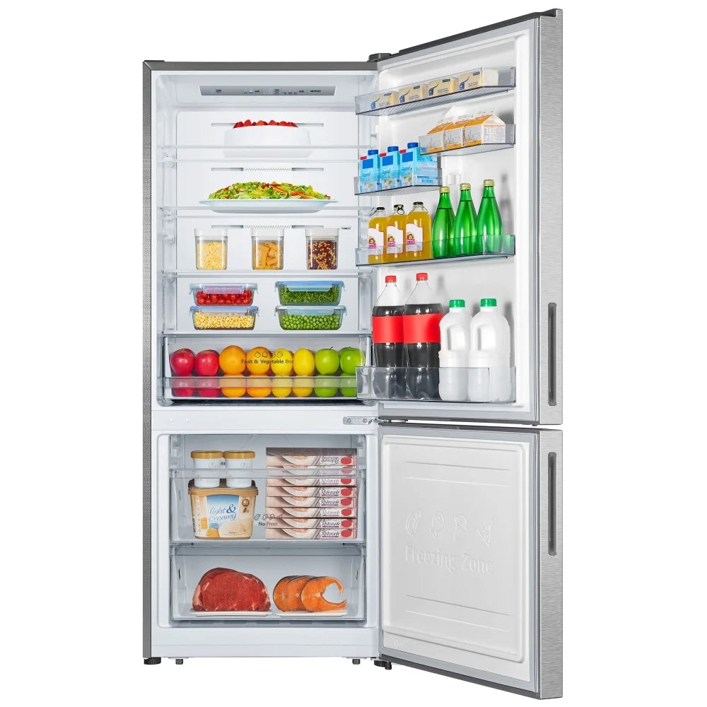 Hisense RB15A2CSE Bottom Freezer Refrigerator, 28 inch Width, ENERGY STAR Certified, Counter Depth, 14.7 cu. ft. Capacity, Titanium color Pure Flat Design RF