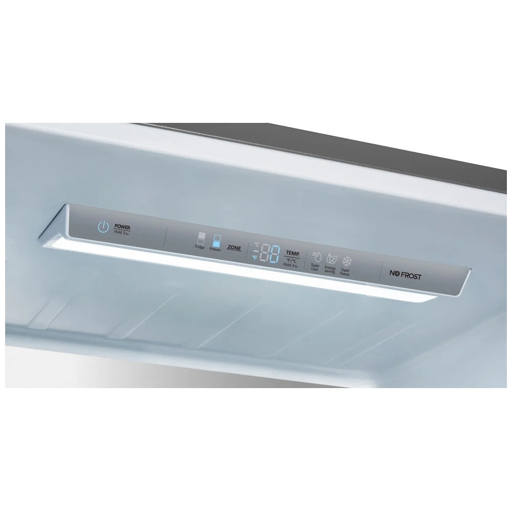Hisense RB15A2CSE Bottom Freezer Refrigerator, 28 inch Width, ENERGY STAR Certified, Counter Depth, 14.7 cu. ft. Capacity, Titanium color Pure Flat Design RF