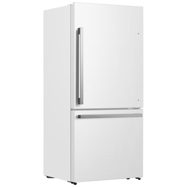 Hisense RB17A2CWE Bottom Freezer Refrigerator, 31 inch Width, Counter Depth, ENERGY STAR Certified, 17 cu. ft. Capacity, White colour PureFlat Design