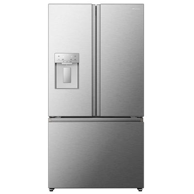 Hisense RF225C3CSEI French Door Refrigerator, 22.4 cu. ft. Capacity, Counter Depth, Water Dispenser (Exterior), Ice Dispenser (Freezer Located), ENERGY STAR Certified, Stainless Steel colour Category: French Door Refrigerators