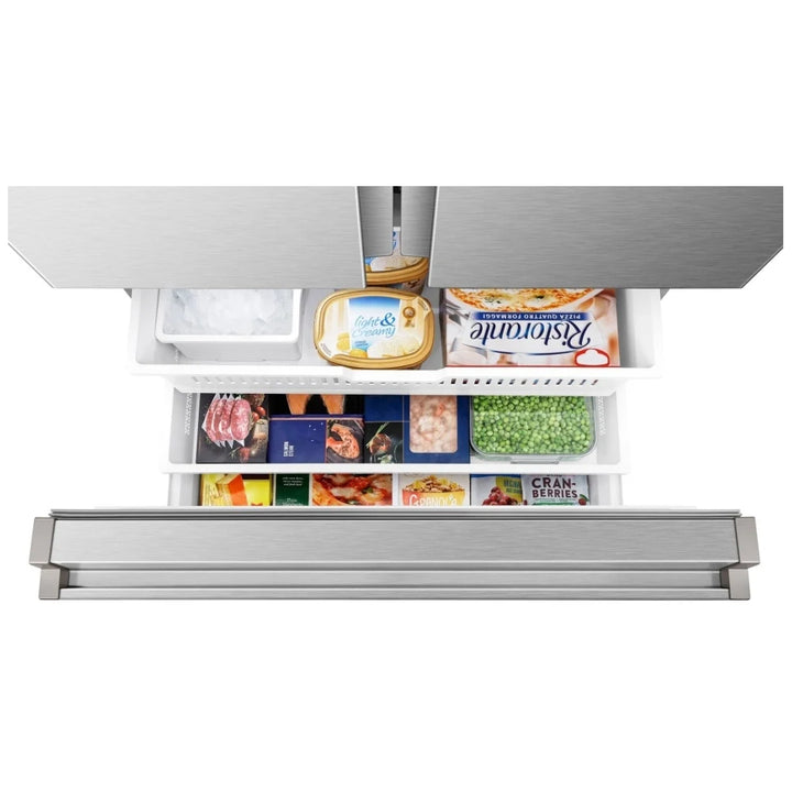 Hisense RF225C3CSEI French Door Refrigerator, 22.4 cu. ft. Capacity, Counter Depth, Water Dispenser (Exterior), Ice Dispenser (Freezer Located), ENERGY STAR Certified, Stainless Steel colour Category: French Door Refrigerators
