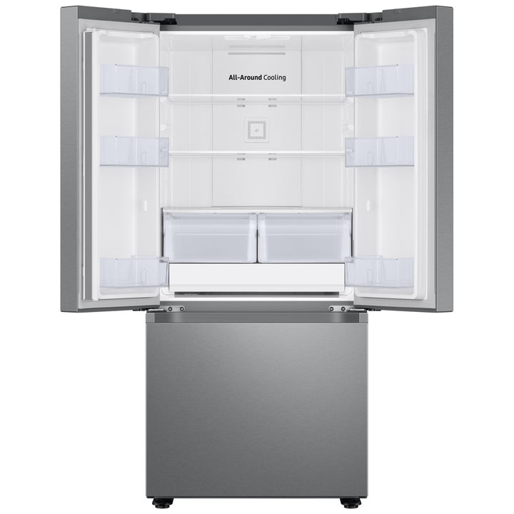 Samsung RF22A4111SR - RF22A4111SR/AA French Door Refrigerator, 30 inch Width, 21.8 cu. ft. Capacity, Ice Dispenser (Freezer Located), ENERGY STAR Certified, Stainless Steel colour Digital Inverter Compressor
