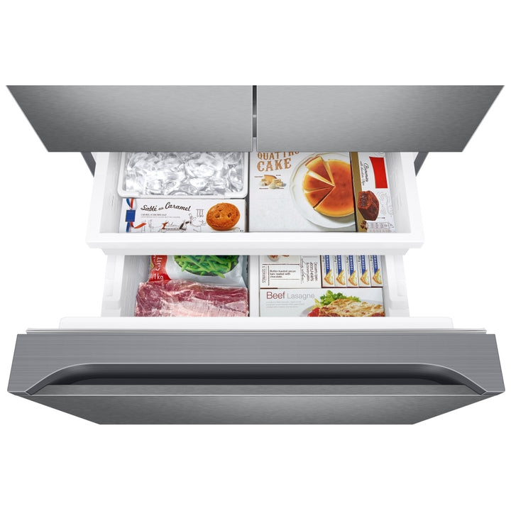 Samsung RF22A4111SR - RF22A4111SR/AA French Door Refrigerator, 30 inch Width, 21.8 cu. ft. Capacity, Ice Dispenser (Freezer Located), ENERGY STAR Certified, Stainless Steel colour Digital Inverter Compressor