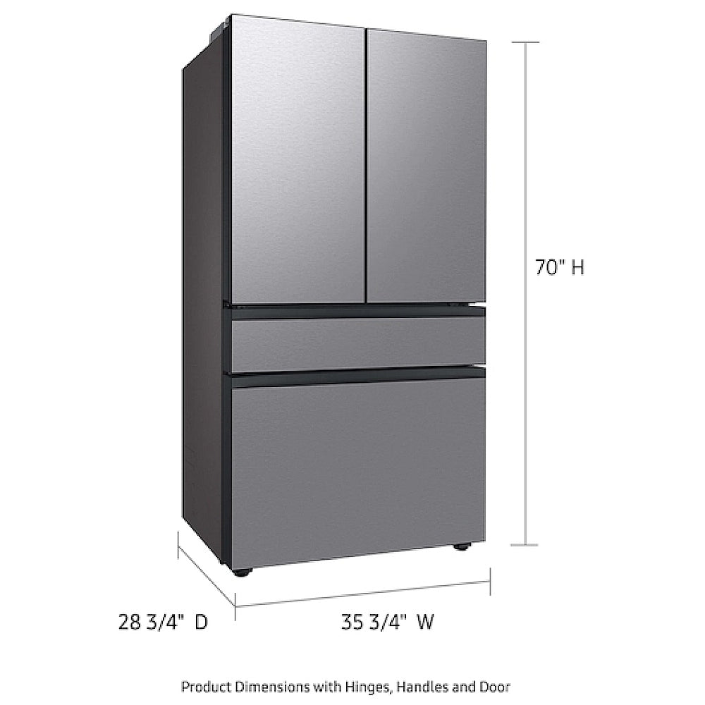 Samsung Bespoke RF23BB8600QLAA Counter Depth French Door Refrigerator, 36 inch Width, 22.8 cu. ft. Capacity, Counter Depth, Water Dispenser (Interior)