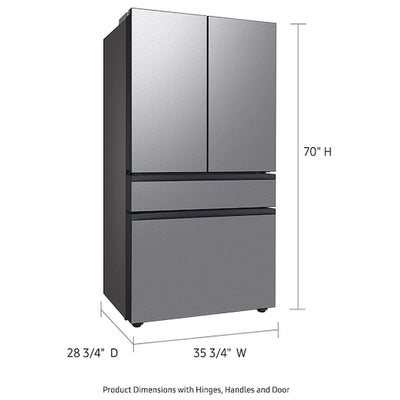 Samsung Bespoke RF23BB8600QLAA Counter Depth French Door Refrigerator, 36 inch Width, 22.8 cu. ft. Capacity, Counter Depth, Water Dispenser (Interior)