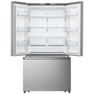 Hisense RF27A3FSE French Door Refrigerator, 36 inch Width, 26.6 cu. ft. Capacity, Titanium colour Premium Flat Design