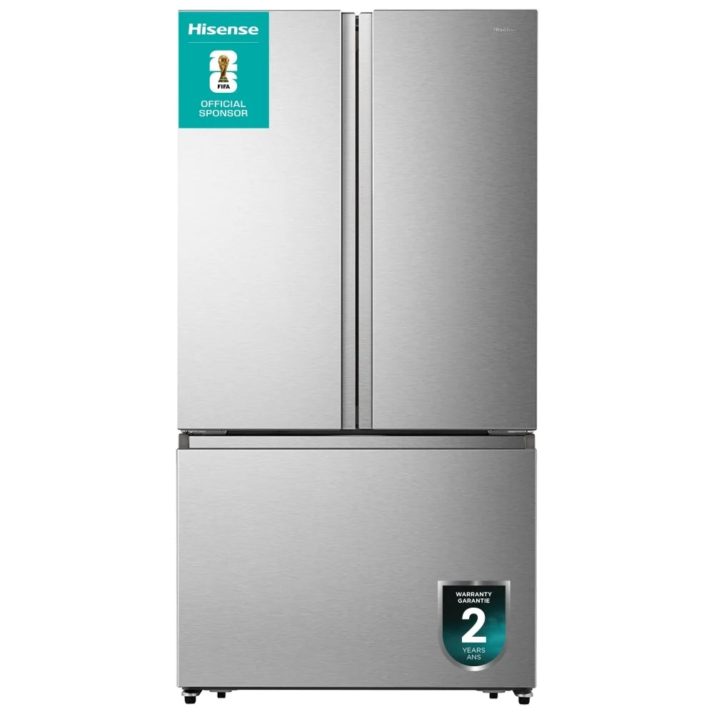 Hisense RF27A3FSE French Door Refrigerator, 36 inch Width, 26.6 cu. ft. Capacity, Titanium colour Premium Flat Design Category: French Door Refrigerators