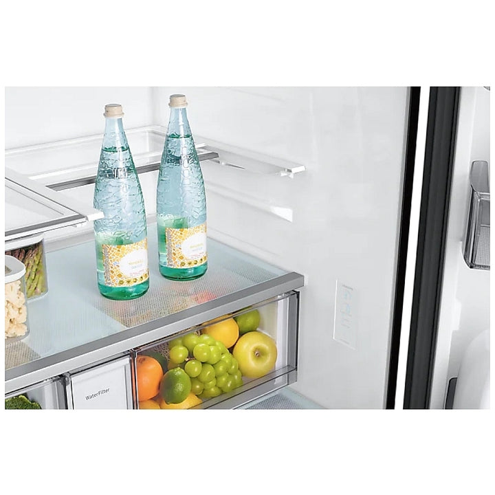 Samsung Bespoke RF30BB6200QLAA French Door Refrigerator, 36 inch Width, 30.1 cu. ft. Capacity, Water Dispenser (Interior), Ice Dispenser