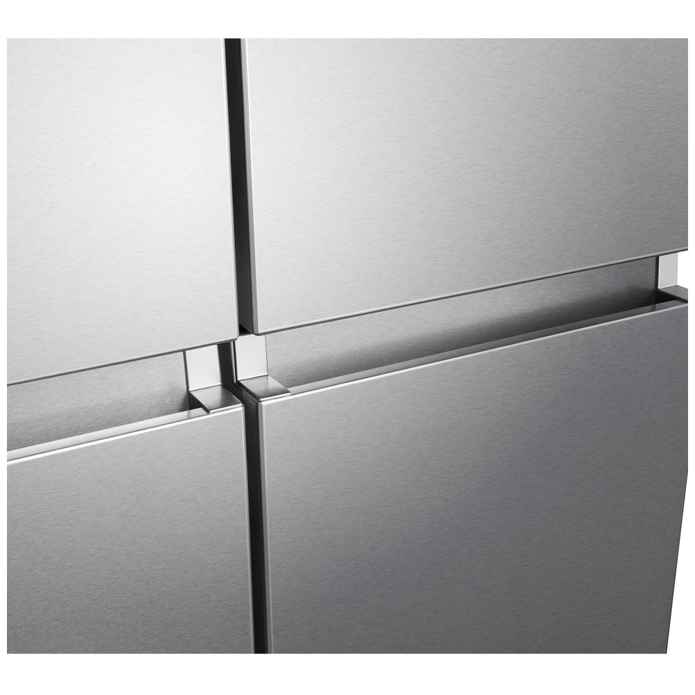 Hisense RQ22N6ASD French Door Refrigerator, 36 inch Width, Counter Depth, 21.5 cu. ft. Capacity, Stainless Steel Look colour Pure Flat Design