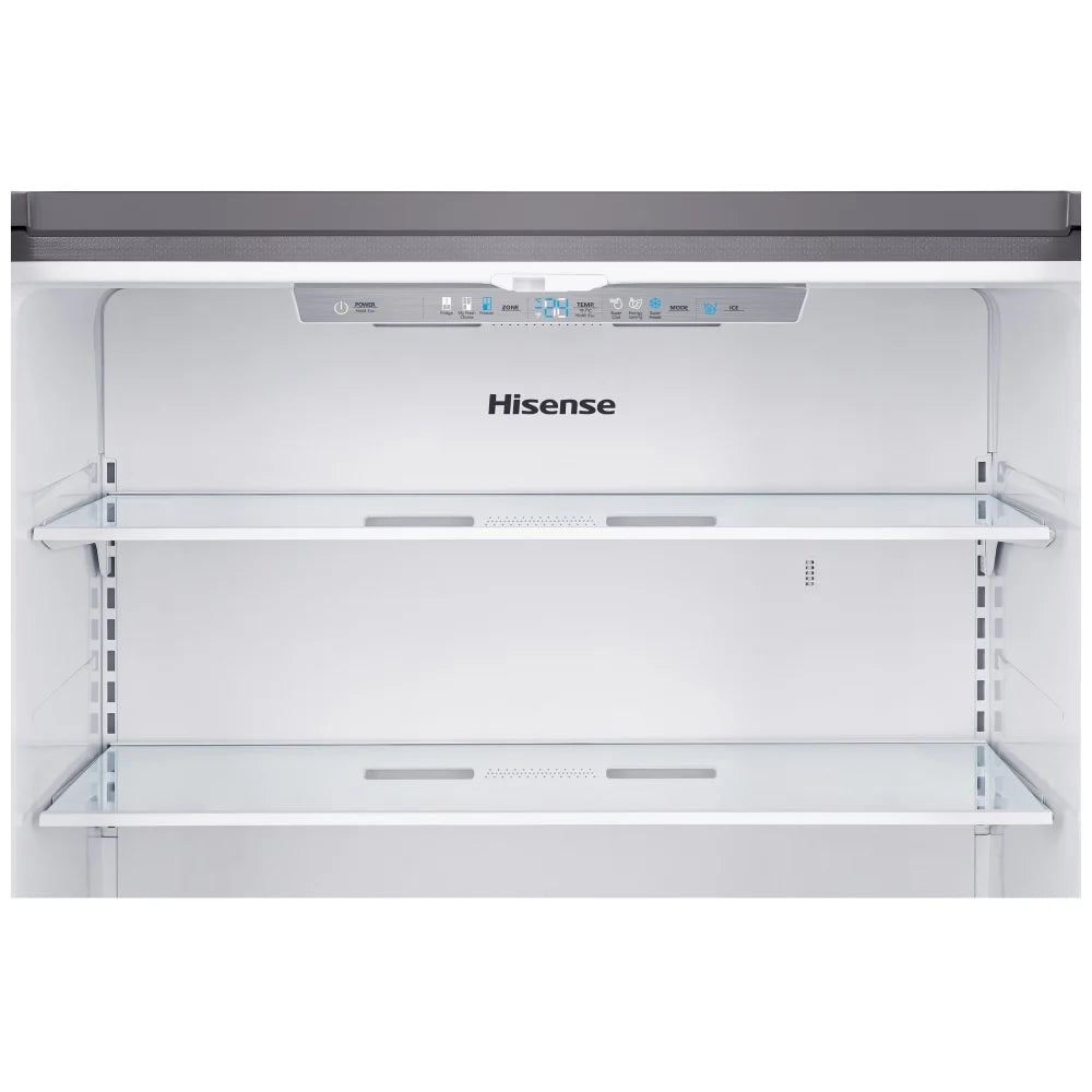 Hisense RQ22N6ASD French Door Refrigerator, 36 inch Width, Counter Depth, 21.5 cu. ft. Capacity, Stainless Steel Look colour Pure Flat Design