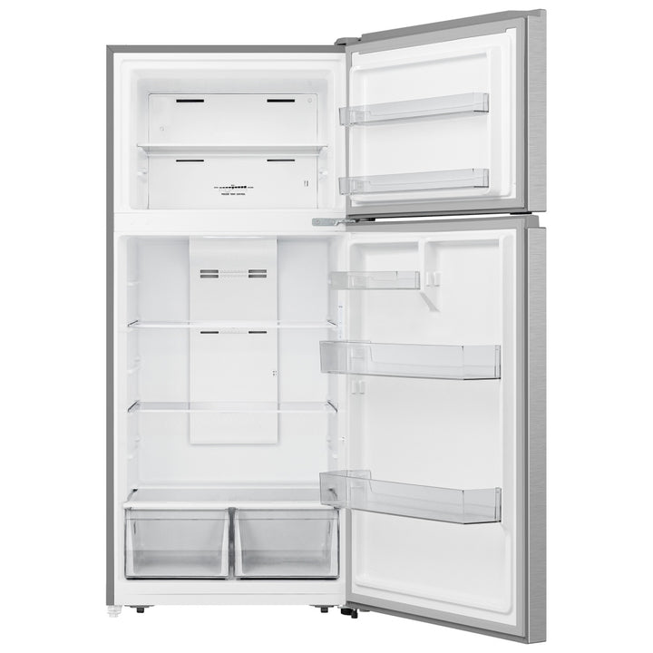 Hisense RT18A2FSD Top Freezer Refrigerator, 30 inch Width, 18 cu. ft. Capacity, ENERGY STAR Certified, Silver colour Precise Electronic Control