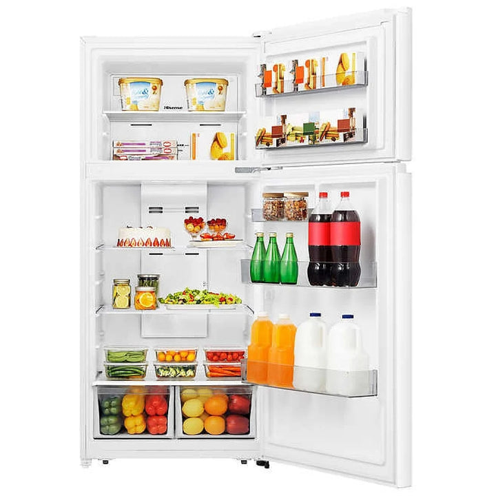 Hisense (RT18A2FWD) Top Mount Refrigerator, 30" Width, ENERGY STAR Certified, 18.0 cu. ft. Capacity, White