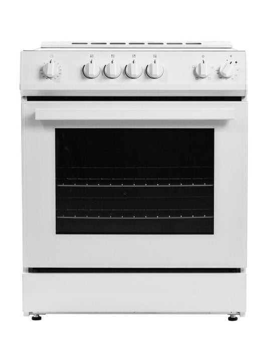 Danby 30” Slide in Smooth Top Electric Range with Knob Controls in White SKU: DRRM300WC
