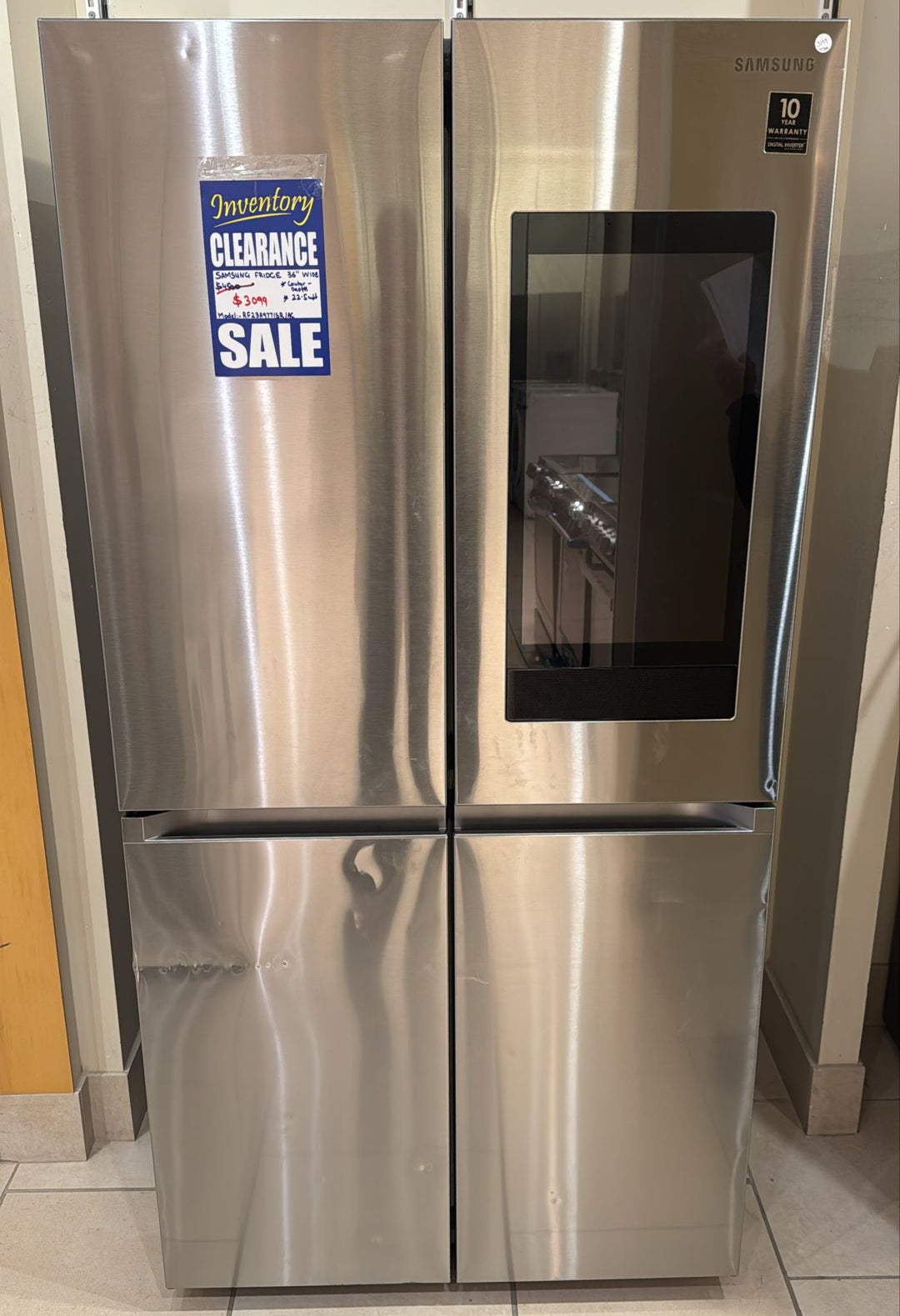 Samsung Family Hub 36" French Door Refrigerator (RF23A9771SR) - Stainless - Open Box - Perfect Condition