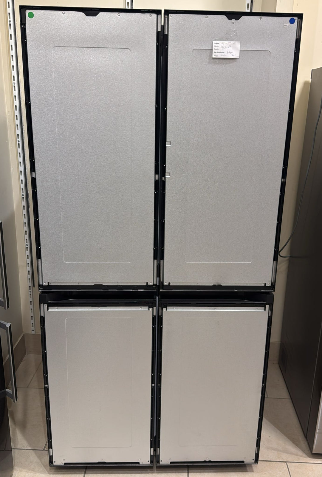 Samsung Bespoke RF29A9675AP - RF29A9675AP/AC French Door Refrigerator, 36 inch Width, ENERGY STAR Certified, 29 cu. ft. Capacity, Custom Panel Ready, Water Dispenser (Interior), Ice Dispenser (Freezer Located), Panel Ready Triple Cooling System