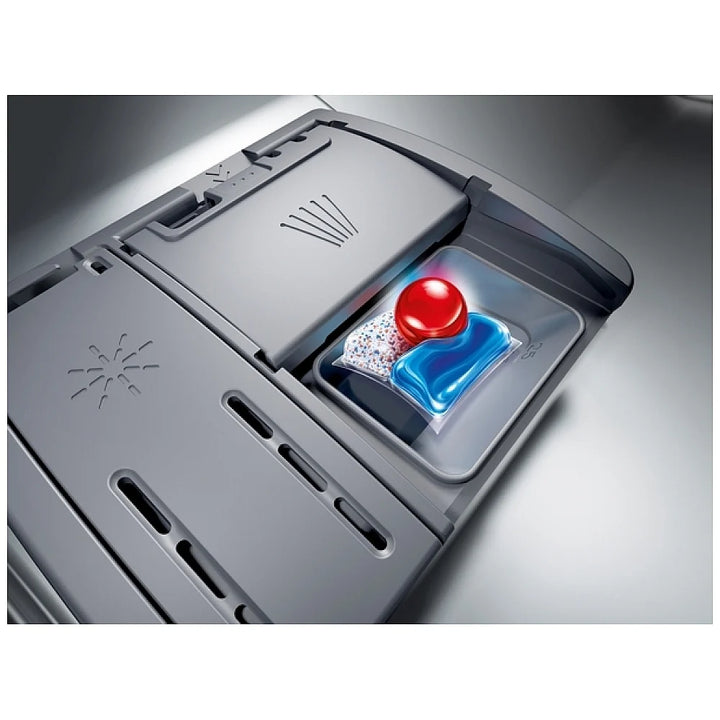 Bosch 300 Series SHE3ADF5N Dishwasher, 24 inch Exterior Width, 50 dB Decibel Level, Full Console, Stainless Interior, 5 Wash Cycles, 12 Capacity (Place Settings), 3 Loading Racks, Wifi Enabled, Stainless Steel colour
