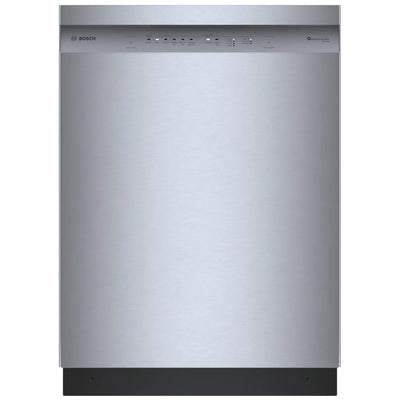 Bosch 100 Series SHE41CM5N Dishwasher, 24 inch Exterior Width, 48 dB Decibel Level, Full Console, Stainless Interior, 8 Wash Cycles, 12 Capacity (Place Settings), 2 Loading Racks, Wifi Enabled, Stainless Steel colour