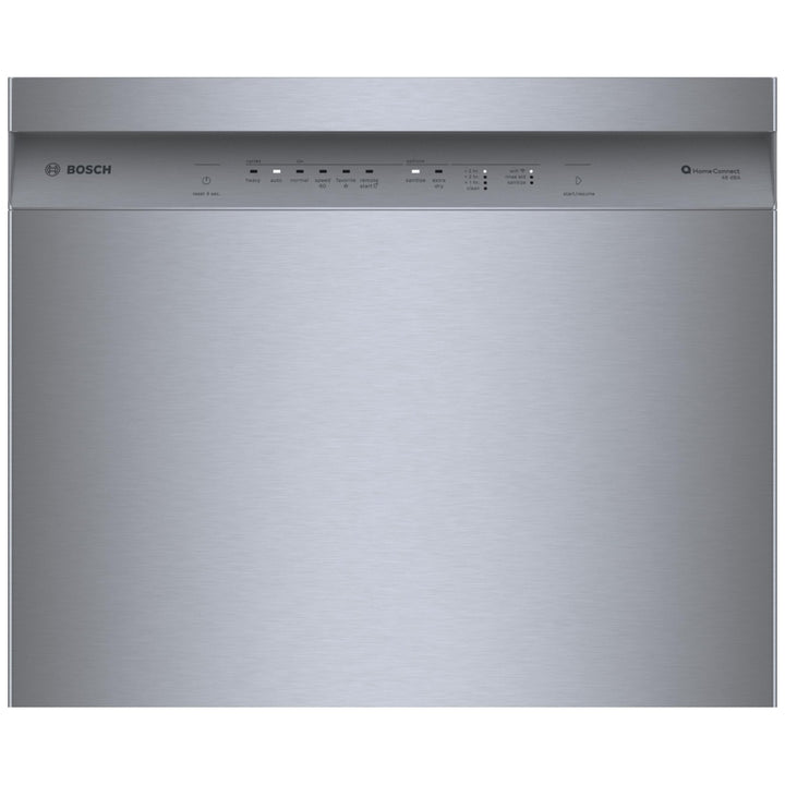 Bosch 100 Series SHE4AEH5N Dishwasher, 24 inch Exterior Width, 48 dB Decibel Level, Full Console, Stainless Interior, 8 Wash Cycles, 14 Capacity (Place Settings), 2 Loading Racks, Wifi Enabled, Stainless Steel colour