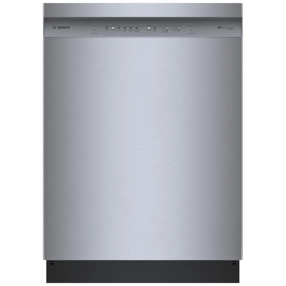 Bosch 100 Series SHE5AE75N Dishwasher, 24 inch Exterior Width, 46 dB Decibel Level, Full Console, Stainless Interior, 8 Wash Cycles, 15 Capacity (Place Settings), 3 Loading Racks, Wifi Enabled, Stainless Steel colour