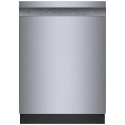 Bosch 100 Series SHE5AE75N Dishwasher, 24 inch Exterior Width, 46 dB Decibel Level, Full Console, Stainless Interior, 8 Wash Cycles, 15 Capacity (Place Settings), 3 Loading Racks, Wifi Enabled, Stainless Steel colour