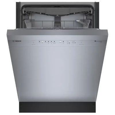 Bosch 100 Series SHE5AE75N Dishwasher, 24 inch Exterior Width, 46 dB Decibel Level, Full Console, Stainless Interior, 8 Wash Cycles, 15 Capacity (Place Settings), 3 Loading Racks, Wifi Enabled, Stainless Steel colour