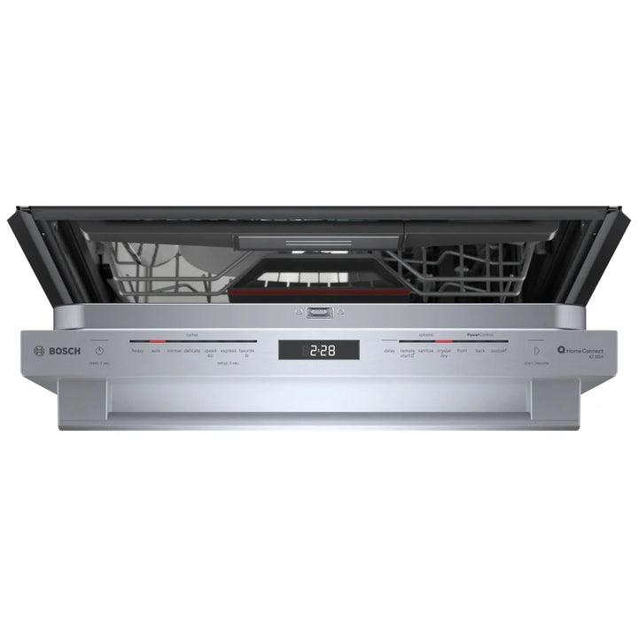 Bosch 800 Series SHX78CC5UC Dishwasher, 24 inch Exterior Width, 42 dB Decibel Level, Full Console, Stainless Interior, 9 Wash Cycles, 15 Capacity (Place Settings), 3 Loading Racks, Wifi Enabled, Stainless Steel colour CrystalDry, Water Softener