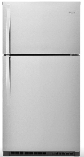 Whirlpool WRT541SZDM Top Mount Refrigerator, 33" Width, 21 .3 cu. ft. Capacity, Stainless Steel color REFRUBISHED 1 YEAR WARRANTY