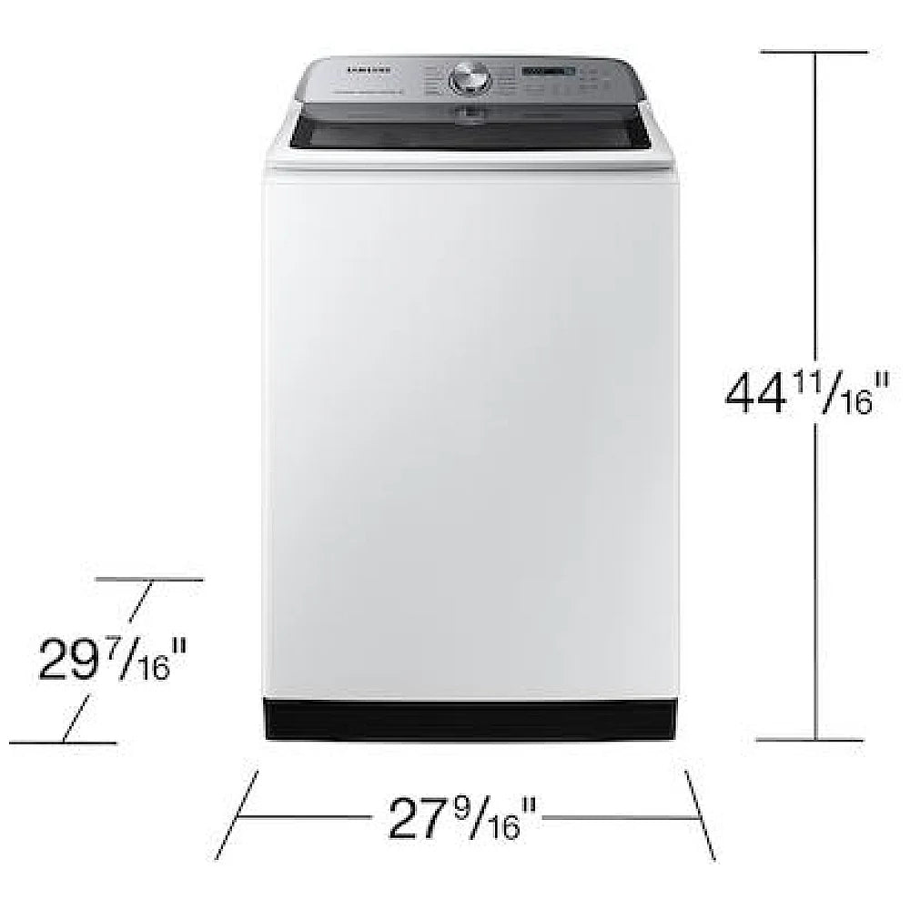 Samsung WA52DG5500AWUS Top Load Washer ENERGY STAR Certified, 17 Wash Cycles, 5 Temperature Settings, 750 Washer Spin Speed